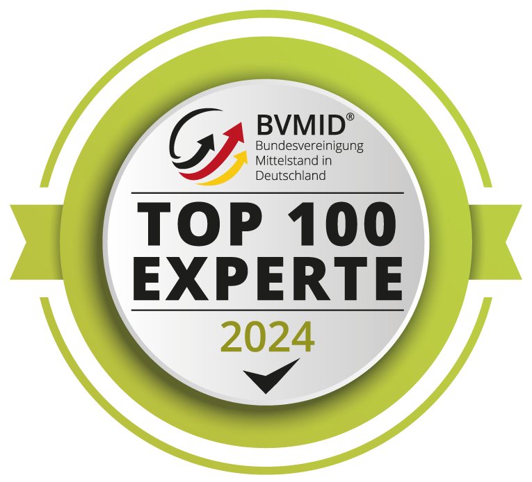 Auszeichnung vom BVMID TOP 100 Experte