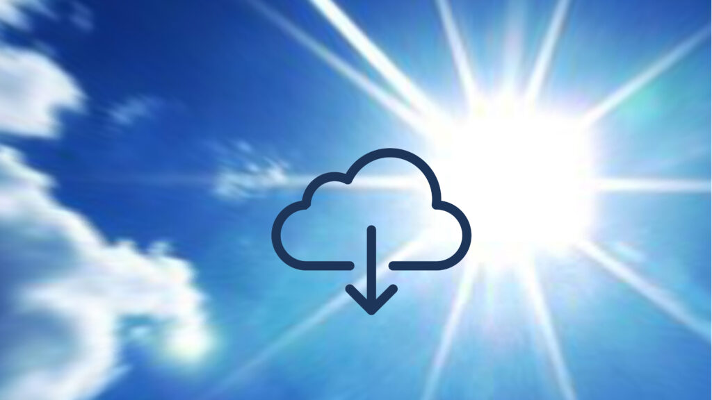 Himmelbild mit Symbol für Freebies / Downloads von Ursula Simon